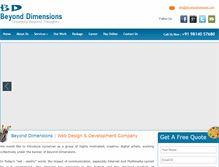 Tablet Screenshot of beyond-dimensions.com